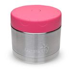 LunchBots 12oz Thermal Stainless Steel Wide Mouth - Insulated Container with Vented Lid - Keeps Food Hot or Cold for Hours - Leak-Proof Portable Thermal Food Jar is Ideal for Soup - 12 Ounce - Pink