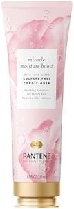 Pantene Nutrient Blends Miracle Moisture Boost Rose Water Conditioner for Dry Hair, Sulfate-Free, Paraben-Free, Safe for Color-Treated Hair, 237 mL