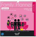 Quo Vadis - Collection: Family Planner Hebdo Calendar 12 Months (September - August) Contains 26 Sheets Printed on Both Sides - Format 30 x 30 cm - Year 2023-2024