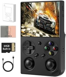 GiipGoop RG35XX Pro Handheld Game Consoles RG35XXPro Retro Gaming Console with 64GB 4353 Games Card Video Game Console Portable Pocket Arcade Support 30+ Simulators WiFi Bluetooth HD Output Black