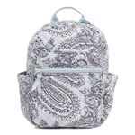 Vera Bradley Cotton Small Backpack, Soft Sky Paisley, Soft Sky Paisley