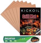 Grill Mats for Outdoor Grill Set of 6 BBQ Grill Mat Copper Grill Mat Heavy Duty Non Stick Grilling Sheet Reusable Easy to Clean-Electric Gas Charcoal Grill Outdoor Cooking Tools Accessories RV Camper