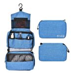 Styleys Hanging Toiletry Bag, Portable Travel Toiletry Kit with 4 Compartments and 1 Sturdy Hook,Perfect for Travel/Daily Use (Sky Blue) - S11094