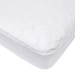 American Baby Company Waterproof Fitted Crib and Toddler Mattress Protector, Quilted and Noiseless Crib & Toddler Mattress Pad Cover, White, 52"x28"x9"