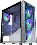 MOROVOL ATX PC Case 4 RGB Fans(Fix 