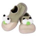 BabyMoo 3D Eye Style Anti-Skid Sock Shoes Ultimate Comfort and Style for Infants, Toddlers, and Kids Lightweight, Durable Rubber Sole Pull-On Design for Boy & Girls.-Green Age 6-12 Months