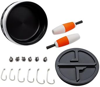 Exotac xREEL Handline Survival Pocket Fishing Kit with Tackle Storage Compartment and Flexible TPE Finger Strap for Optimal Reel Control, Includes 6 Hooks, 6 Split Shot, and 2 Floats
