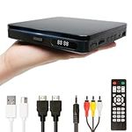 VATI Mini DVD Player,Small DVD Players for TV,CD Players for Home,All Region Free 1080P HD Compact DVD Player with RCA/HDMI Cables,Remote Control,Breakpoint Memory,Built-in PAL/NTSC,USB Input