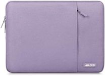 MOSISO 14 inch Laptop Sleeve Bag Compatible with MacBook, 13-13.3 inch Notebook, Compatible with MacBook Pro 14 inch M3 M2 M1 Chip Pro Max 2024-2021, Polyester Vertical Case with Pocket, Purple