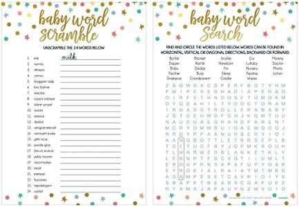 Amscan Baby Shower 2 in 1 Word Games (Pack of 24)