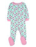 Leveret Kids Pajamas Baby Boys Girls Footed Pajamas Sleeper 100% Cotton (Size 6-12 Months-5 Toddler), Flamingo, 3-6 Months