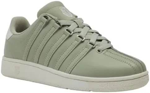 K-Swiss Women's Classic VN Leather Sneaker, Alfalfa/Snow White/Egret, 5.5 M