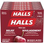 Halls Cherry Cough Drops 9 count, 20 Packs