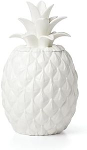 Lenox 893874 Wicker Creek Pineapple Cookie Jar,White, 3.75