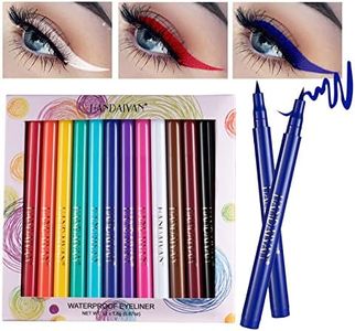 RoseFlower 12 Colorful Eyeliner Pen Set, Matte Liquid Colored Quick Dry Eyeliner Set, Neon Eye&Lip Liner For Women Waterproof Highly Pigmented Rainbow Eyeliner Pencil EyesShadow Makeup Pen#1