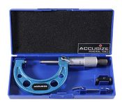 Accusize Industrial Tools 1-2" 0.0001"/0.01mm Resolution, Ultra-Precision Carbide Tipped M-Type Outside Micrometer EG00-0002