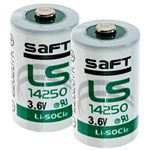 SAFT LS 14250 LS14250 1/2 AA 3.6v Lithium Battery (2 Pack)