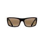 Maui Jim Unisex's Peahi Sunglasses, Black Matte Rubber/Hcl Bronze Polarized, Large