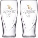 Guinness Official Merchandise Embossed Pint Beer Glass (Set of 2)