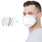 DClub Face Mask N95,Anti-Pollution, Anti-Dust, Anti-Bacterial SITRA/CE/ISO Approved, 5 Layered face Mask.(White)… (100)