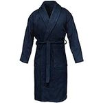 HOMELEVEL Terry Bathrobe Travel Bathrobe 100% Cotton Bathrobe - Women Men Ladies and Men Dressing Gown Saunarobe Travel Dressing Gown