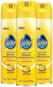 Pledge Expert Care Wood Polish Spray, Shines and Protects, Removes Fingerprints, Lemon, 9.7 oz (Pack of 3)