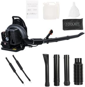 63CC 3HP 2 Stroke Backpack Leaf Blower, 665CFM Gas Leaf Blowers, Gasoline Backpack Blower, Gas Powered Leaf Blower Snow Blower for Garden,Black