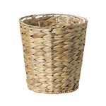 Motifeur Bathroom Wastebasket - Hand-Woven Water Hyacinth Wicker Decorative Trash Can, Seagrass Garbage Bin…