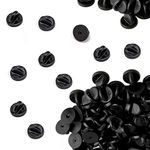 Rubber Pin Backs for Badges, 30 PCS Pin Badge Backs Butterfly Clutch Locking Pin Backings Rubber for Badges Replacement Uniform Locking Tack Pins for Lapel Pins Jewelry Making Hats Badges