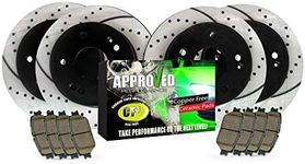 Approved Performance G22827-FRP Front & Rear Drilled and Slotted Disc Brake Rotor & Pad Kit Fits 18-21 Chevrolet Equinox 18-21 1.5 & 1.6 Engine & Malibu18-21 GMC Terrain17-19 Buick Lacrosse W ELec PB