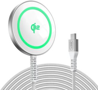 ESR HaloLock Qi2 Wireless Charger (Pad), 15W Qi2 Magsafe Charger iPhone, Wireless Charging Pad for iPhone 15/14/13/12 Series, Airpods Pro, Strong Magnetic Charging Pad with Type-C Cable, Silver