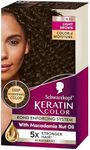 Schwarzkopf Keratin Color Permanent Hair Dye Cream, 6.83 Light Brown, 1 Application - Salon Inspired Hair Color Enriched with Keratin and Macadamia Nut Oil - Hair Dye with Pre-Serum, all Hair Types