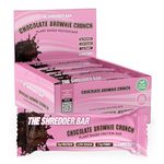 SHREDDY Protein Bar | High Protein Snack with Dark Chocolate Coating, Soy Cocoa Crisps, Low Sugar, and Fibre | Plant Based Guilt-Free Indulgence | Chocolate Brownie Crunch Flavour