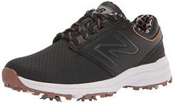 New Balance Women's Brighton Golf Shoe, Black/Gum, 8.5