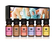 Slime Set of 6 Fragrance Oils - Premium Grade Scented Oil - 10ml - Bubble Gum Cotton Candy Cupcake Pink Lemonade Cola Marshmallow