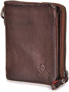 DONBOLSO® Rio Monedero de Cuero para Mujer, 4 Ranuras para Tarjetas y protección RFID Blocker, Muchos Colores Incluyendo Negro y marrón, Cartera Vintage para Mujer (Marrón)