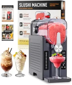 Slushie Machine - Professional Frozen Drink Maker No Ice Needed- Slushy Machine for Home with LED Display - One-Touch Reservation & 6 Pre-set Programs for Frozen Margaritas, Frappés & Ice Cream
