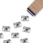 Camera Rubber Stamp, 3/5 Inch Small Mini Stamp for Scrapbooking Card Making Planner