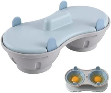 Microwave Egg Poacher 2, Efficient Egg Cooker For Poached Eggs For Quick Breakfast Preparation, Poached Egg Maker For Microwave Use, Compact Kitchen Gadget, Nordic Blue Design