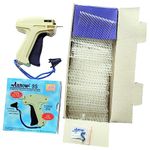 A.S Enterprises tag Gun Arrow 9S Machine + 5000pcs 65 MM TAG Clothing Garment Price Label Tag Gun Tagging Barbs Free with 1 Needle (Dark Cream) MHK