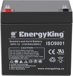 EnergyKing Alarm Battery 12V 5Ah AGM Rechargeable ISO9001 True 2 Year Warranty