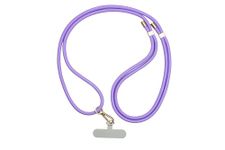 Muvtech Neck Strap with Patch for Crossbody/Hanging Around The Neck,Phone Chain/Leash Safety Strap for Smartphones|Adjustable Straps for Mobile Case, Cameras & ID, USB Drives. (ROPE, PURPLE)