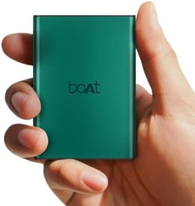 Boat Energyshroom PB400 Pro 20000 mAh 22.5W Pocket Size, Compact Power Bank, Fast Charging (2X Output Ports, Supports Android, iPhone, Tablets, Earbuds, etc.) (Emerald Green), USB Type C