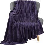 Utopia Bedding Fleece Blanket Throw Size [Purple, 60x50 Inch] - 300 GSM Blankets with Anti-Static Microfiber - Lightweight, Fuzzy, Cozy Blanket for Bed, Couch and Sofa - Suitable for All Seasons