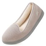 Wishcotton Light Breathable Slippers with Nonslip Sole - Light Grey - 6 UK