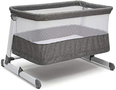 Simmons Kids Room2Grow Newborn Bassinet to Infant Sleeper, Grey Tweed