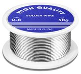 Solder Wire,50g 0.8mm Soldering Wire Lead Free Sn99.3 Cu0.7 with Rosin Core for Electronic Electrical Soldering Components Repair and DIY. (50g)