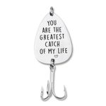 Husband Boyfriend Fishing Gifts for Men Fisherman Fishing Lures Gifts for Husband Wife Anniversary for Fishing Lovers You Are the Greatest Catch of My Life Fishing Hook