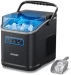 HiCOZY Ice Maker, Ice Maker Machine with Handle, 9 Bullet Ice in 6-8 Mins, 12KG in 24Hrs, Portable Ice Machine, Self-Cleaning Ice Cube Maker for Home/Kitchen/Party/Bar