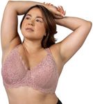 LEADING LADY Ava Lace - Lightly Padded Full Figure Bra with Underwire Support Rose Mauve